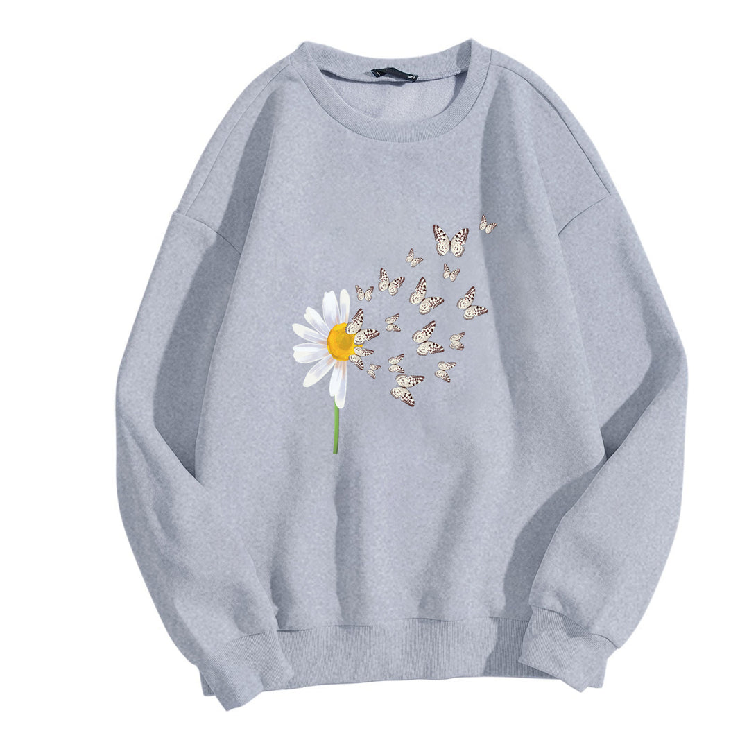Women's sweatshirt with floral butterfly design Chic & Stil