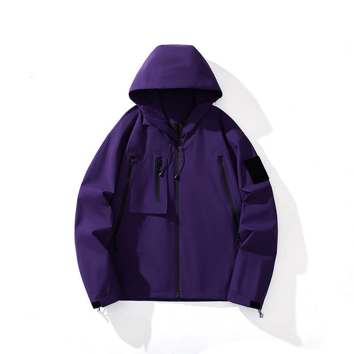 Technical multifunctional jacket for men with practical pockets Lune London