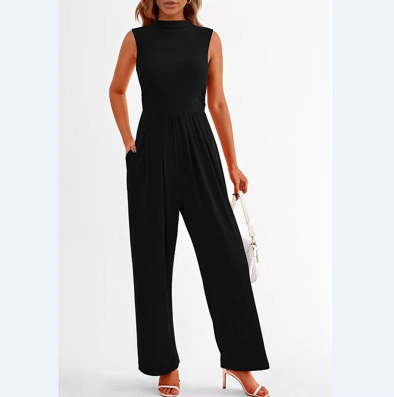 Elegant Woman Flowy Jumpsuit Lune London