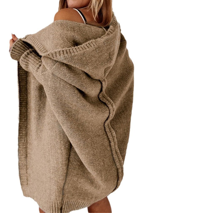 Ladies Casual Knit Sweater with Open Front and Fine Texture Chic and Style