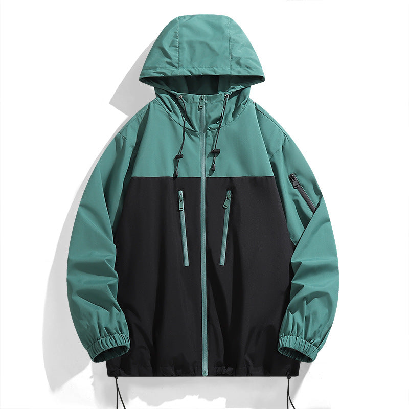 Men's transitional jacket, windproof, with adjustable hood Lune London