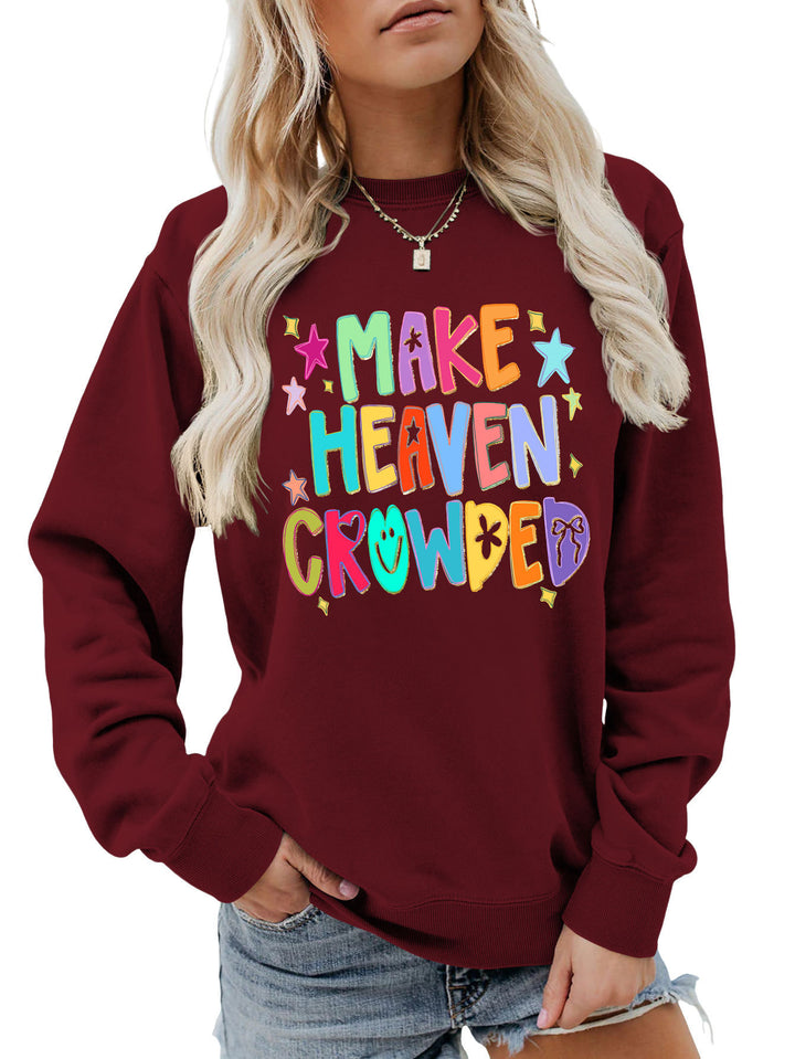 Sweat-shirt pour femmes avec un design coloré et une écriture ludique Chic & Stil