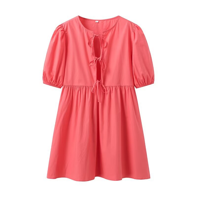 Summer dress for women with casual leopard print and voluminous sleeves Lune London