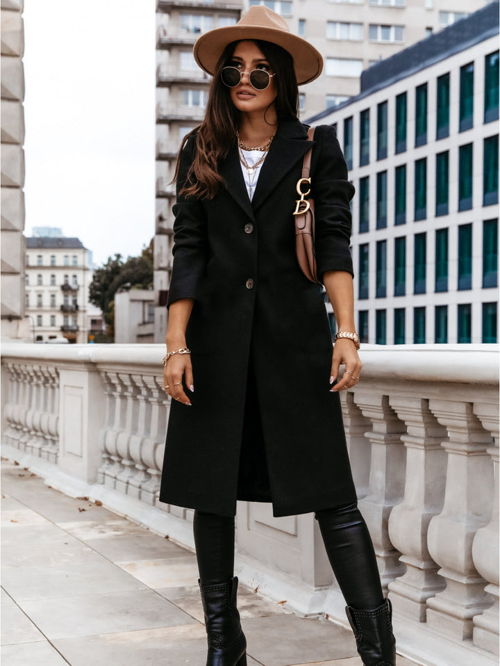 Ladies Elegant Long Sleeve Coat made of High-Quality Material Lune London