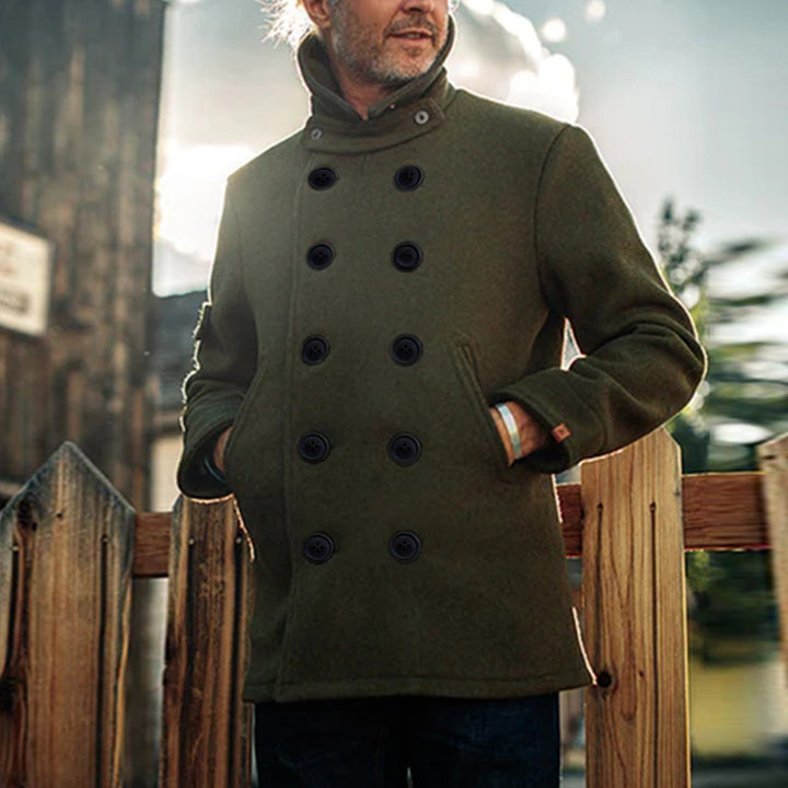 Elegant double-breasted coat for men Lune London