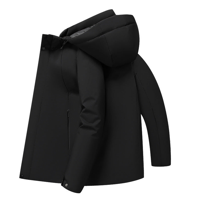Functional insulated jacket for men with hood and water-repellent properties Lune London