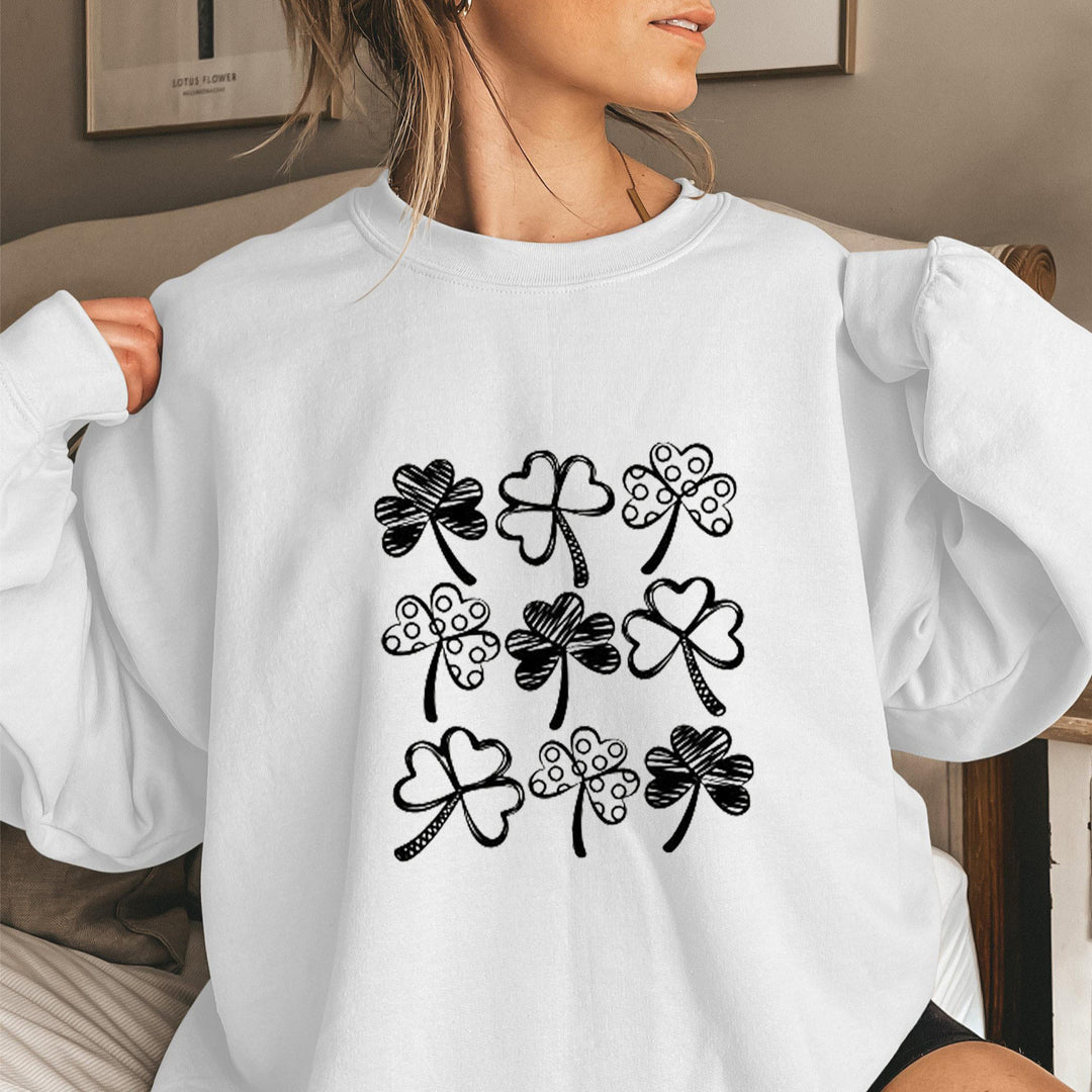 Sweat-shirt pour femmes avec motif de trèfle amusant Chic & Stil