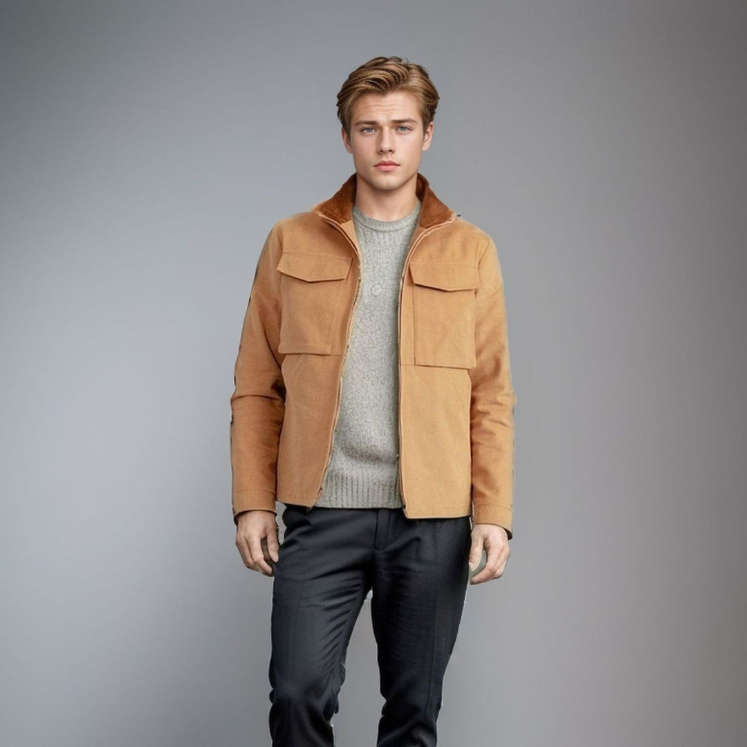 Fashionable men's transition jacket with practical pockets Lune London