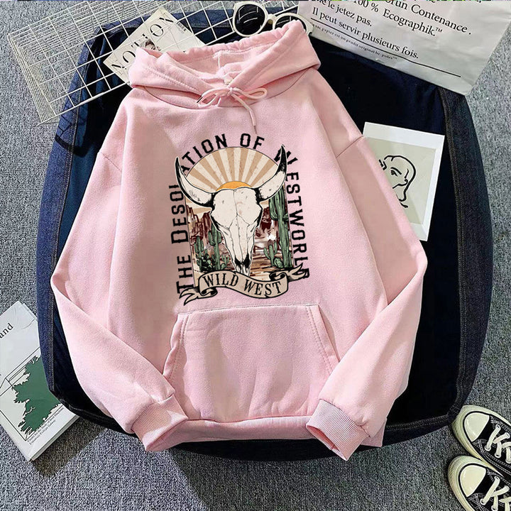 Ladies hoodie with nostalgic Wild West design Chic & Stil