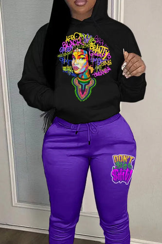 Women's hoodie and jogger set with colorful graphics Lune London