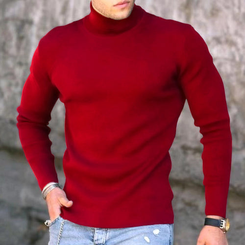 Trendy turtleneck sweater for men in fine knit Lune London