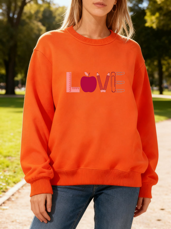 Sweat-shirt pour femmes avec motif créatif d'amour Chic & Stil