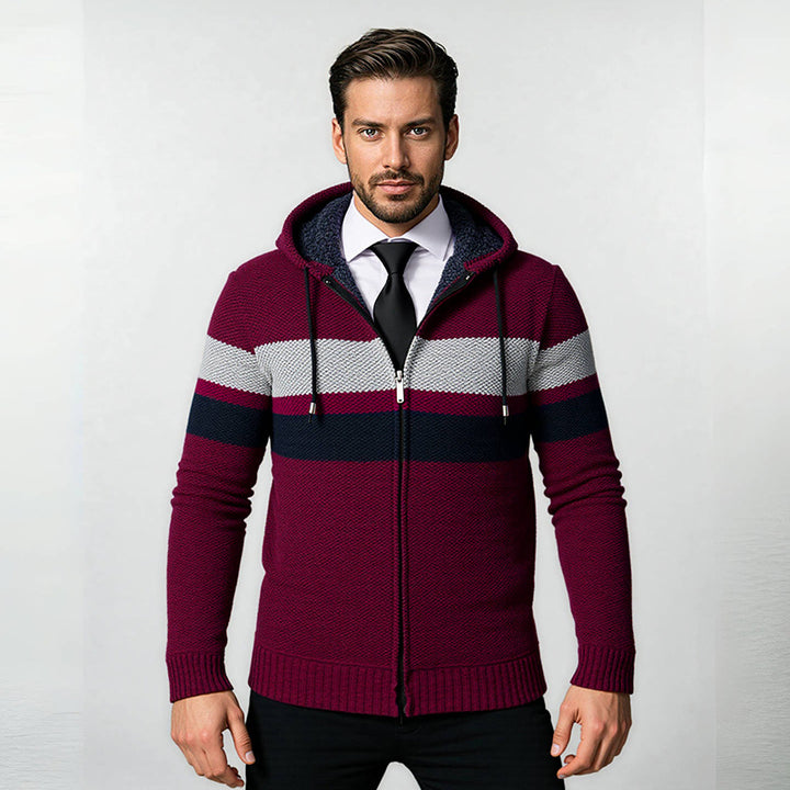 Hooded jacket for men with trendy zip Lune London
