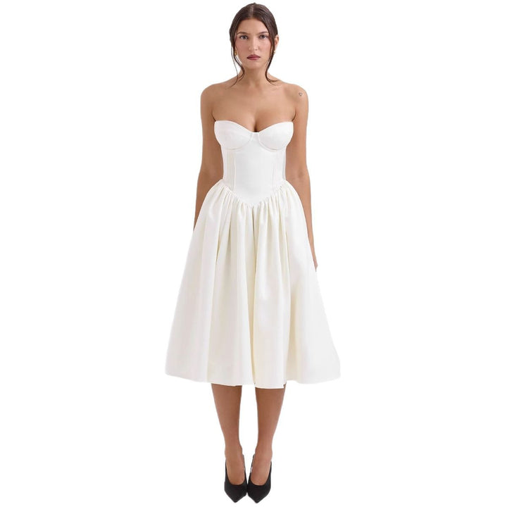 Elegant cocktail dress for women with corset top and voluminous skirt Chic & Stil