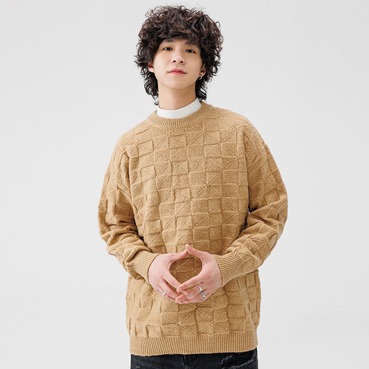 Trendy men's sweater with textured surface Lune London
