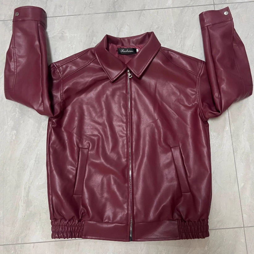 Ladies oversized Faux leather Jacket Lune London