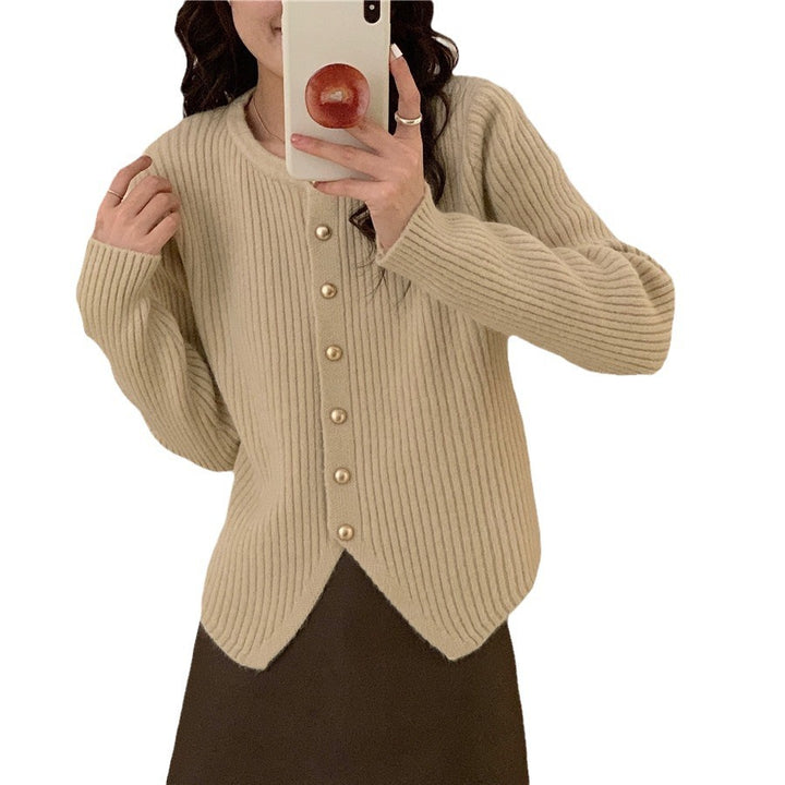 Ladies Lune London Decorative Button Knit Jacket