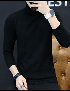 Men Elegant Turtleneck Sweater in Fine Knit Lune London