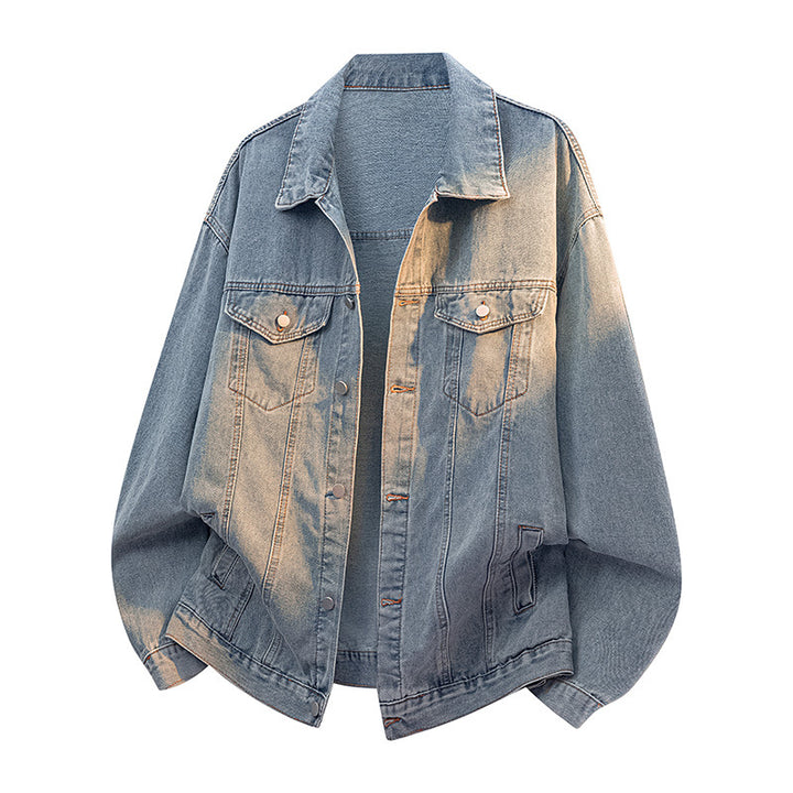 Ladies Oversize Jean Jacket with Color Gradient Lune London