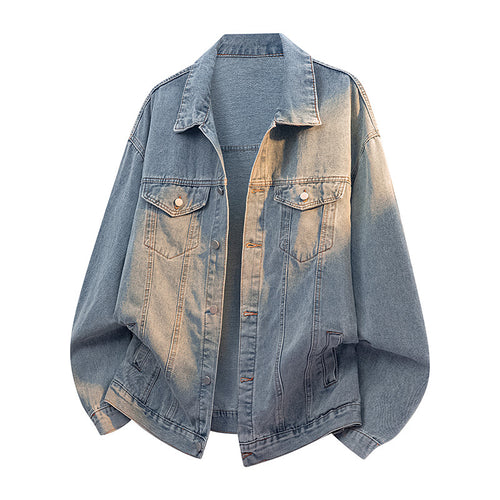 Ladies Oversize Jean Jacket with Color Gradient Lune London