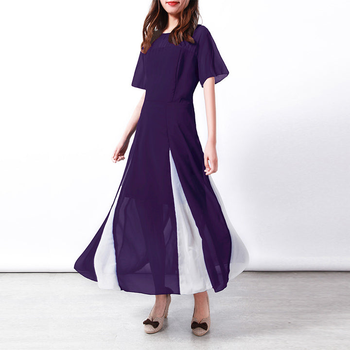 Lune London long sleeve transparent maxi dress with side slit
