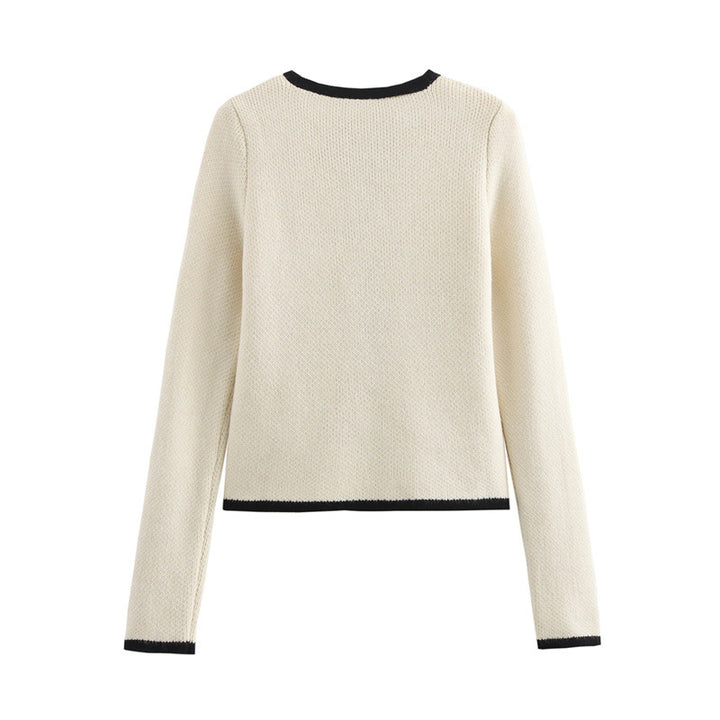 Ladies Elegant cardigan with refined knots and chic pockets Style and Chic