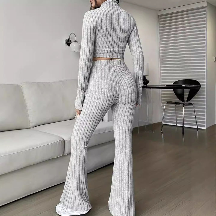 High-waisted knitted loungewear set for women Lune London