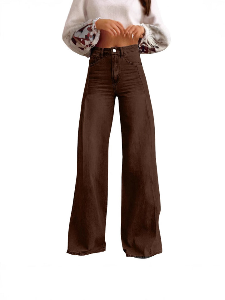 Women Loose High-Waist Jeans in Urban Style Lune London
