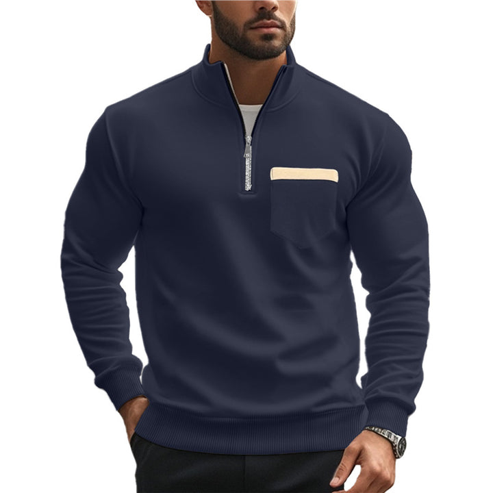 Men's sweatshirt with zipper and chest pocket Lune London