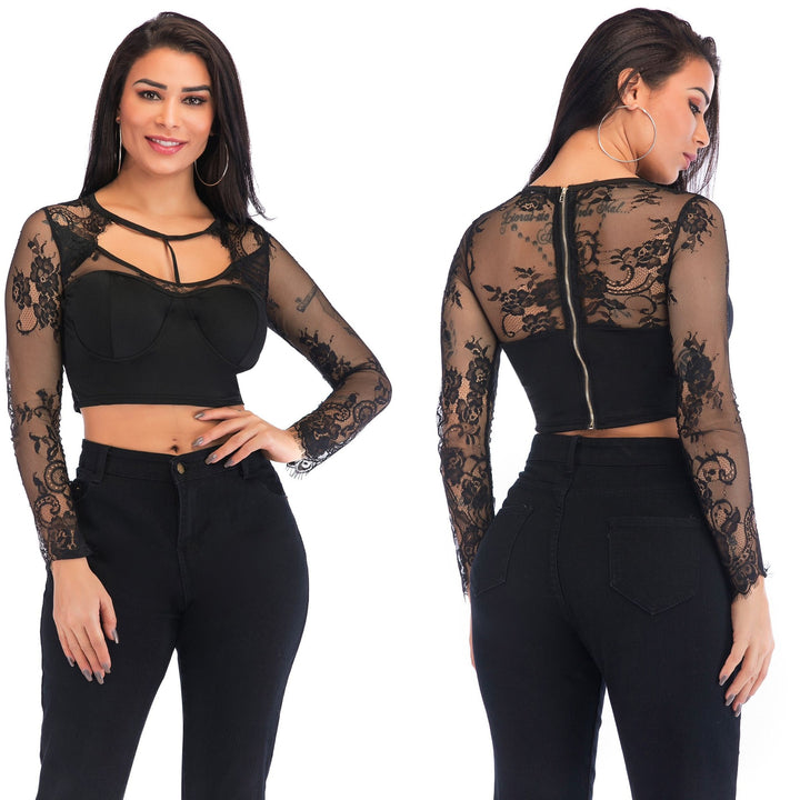 Chic and stylish lace crop top for women