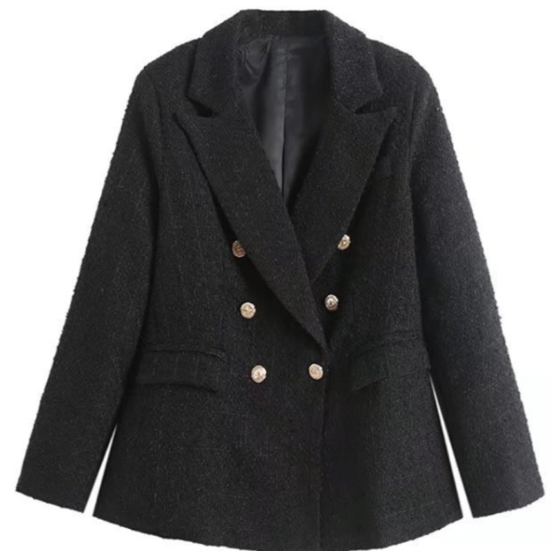 Tweed blazer jacket for women with double-breasted buttons and elegant cut Lune London
