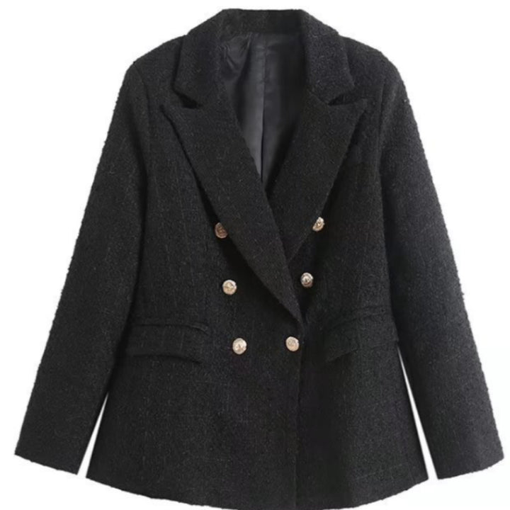 Tweed blazer jacket for women with double-breasted buttons and elegant cut Lune London