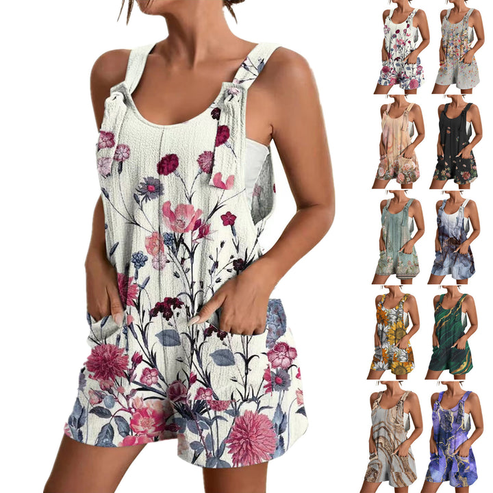 Casual jumpsuit for women with a floral design and practical pockets Lune London