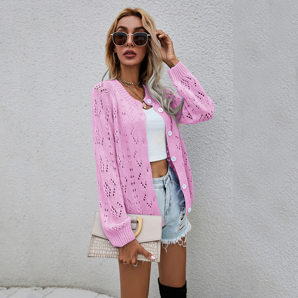 Gilet aérien pour femme avec motif de trous délicat Chic & Stil
