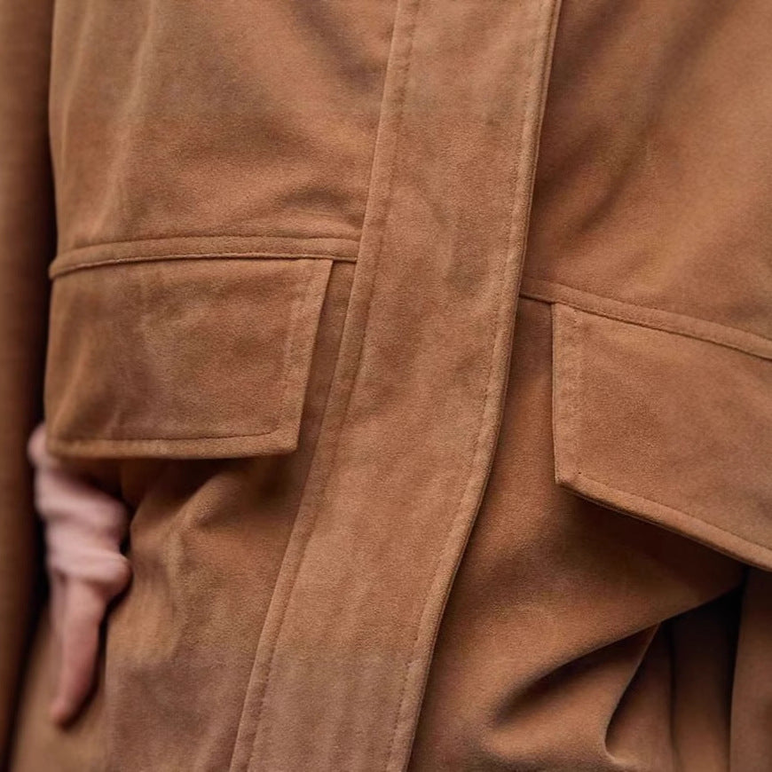 Trendy bomber jacket for women with elastic waist and large pockets Lune London
