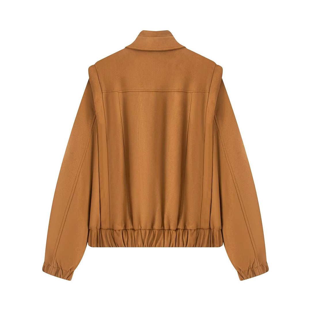 Chic and Stylish women's asymmetrical cut transitional jacket