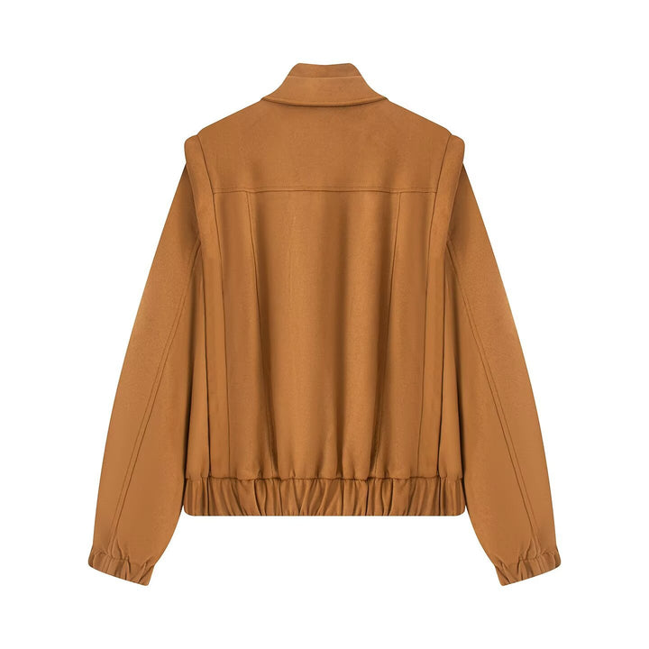 Chic and Stylish women's asymmetrical cut transitional jacket