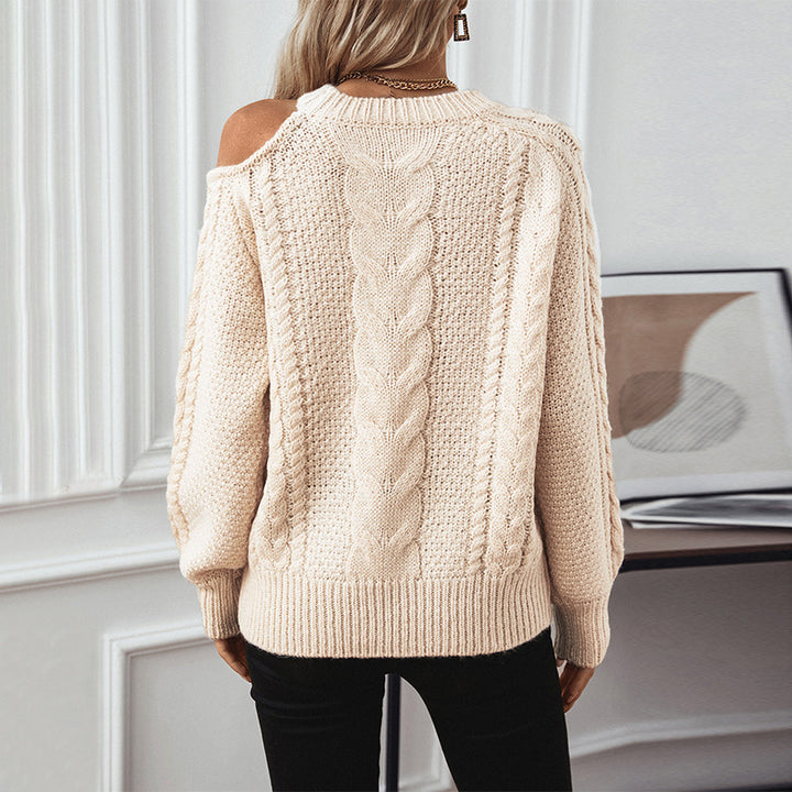 Chunky knit sweater for women with an elegant structure and trendy puff sleeves Lune London