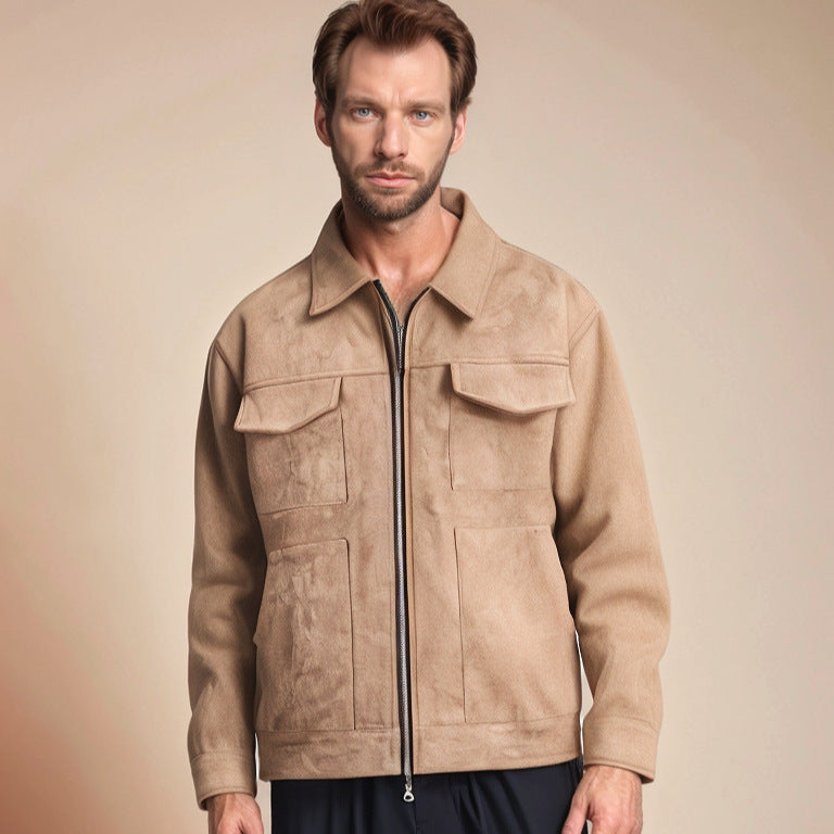 Modern and comfortable men's transition jacket with large pockets Lune London