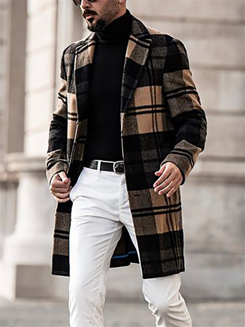 Plaid winter coat for men with warm lining Lune London