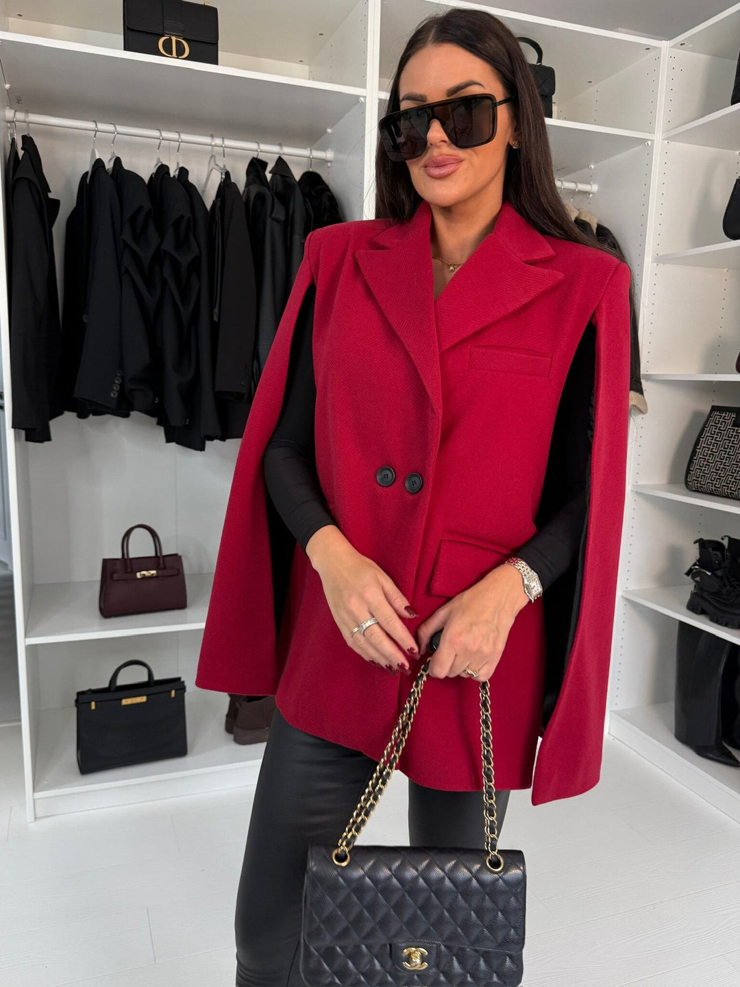 Double Button Cape Blazer for Women Lune London