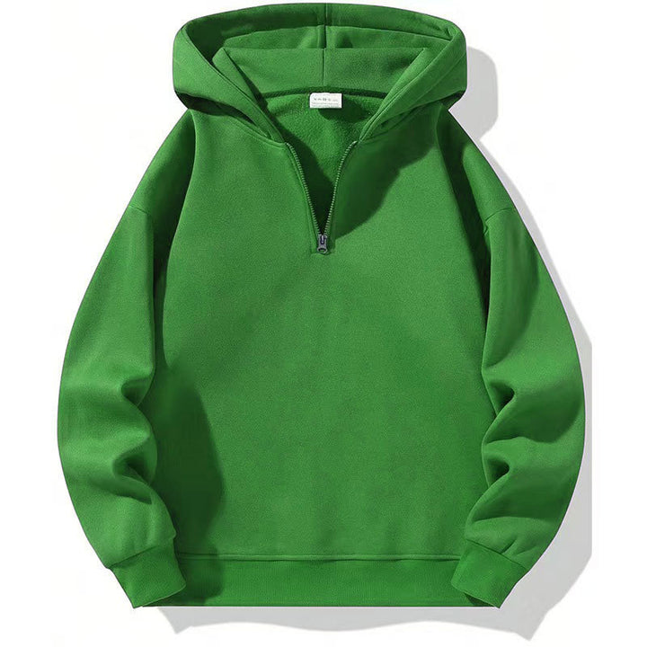 Hooded sweater for women with half zipper and soft inner lining Lune London