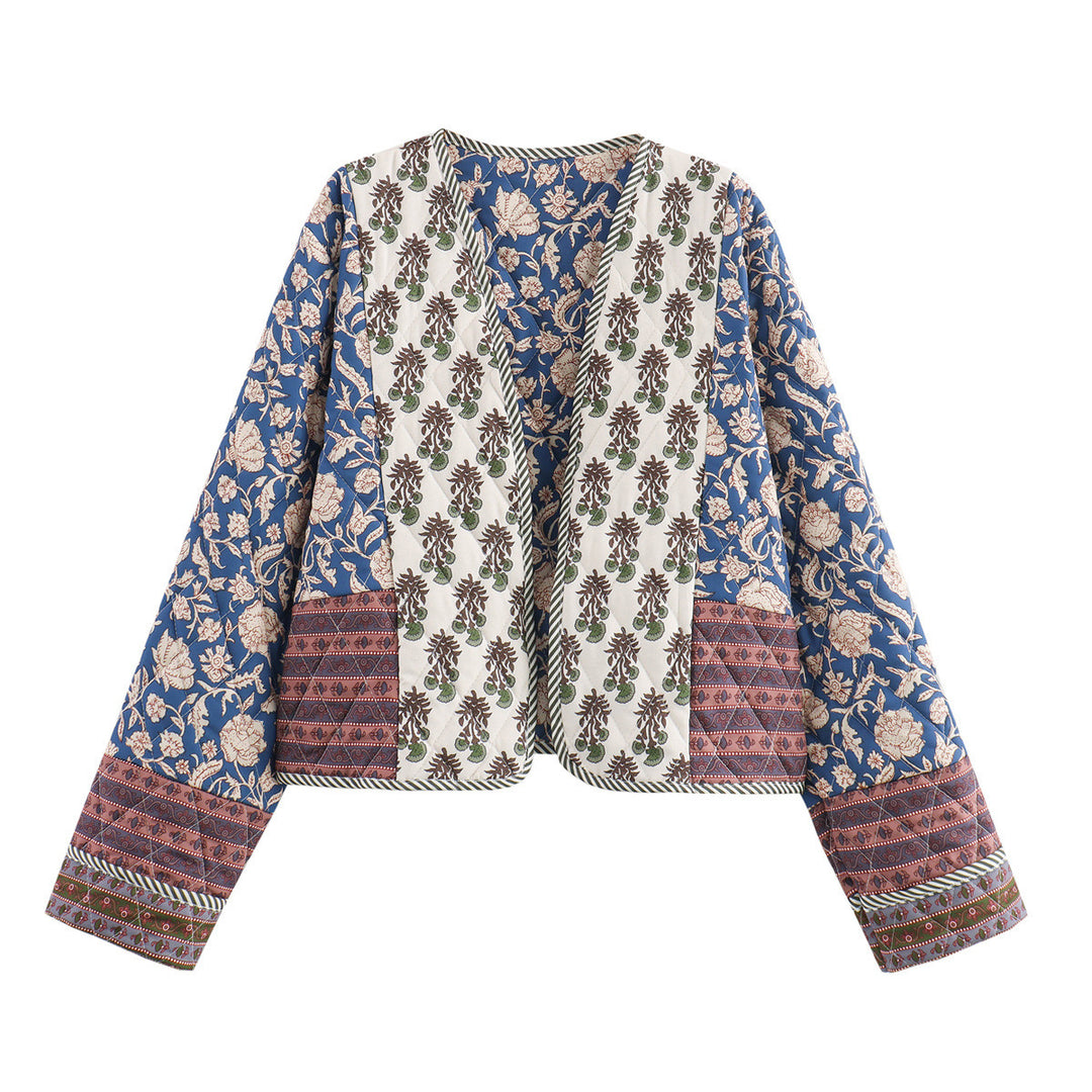 Ladies Patchwork jacket with floral patterns and a loose fit Lune London