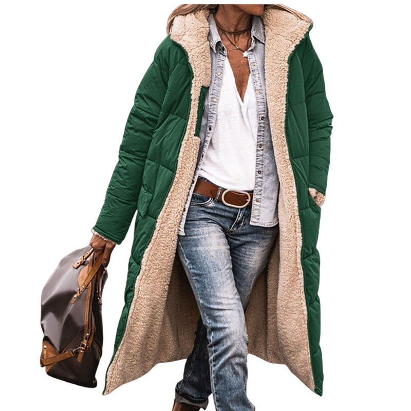 Women's Long Padded Winter Jacket with Fleece Lining Lune London