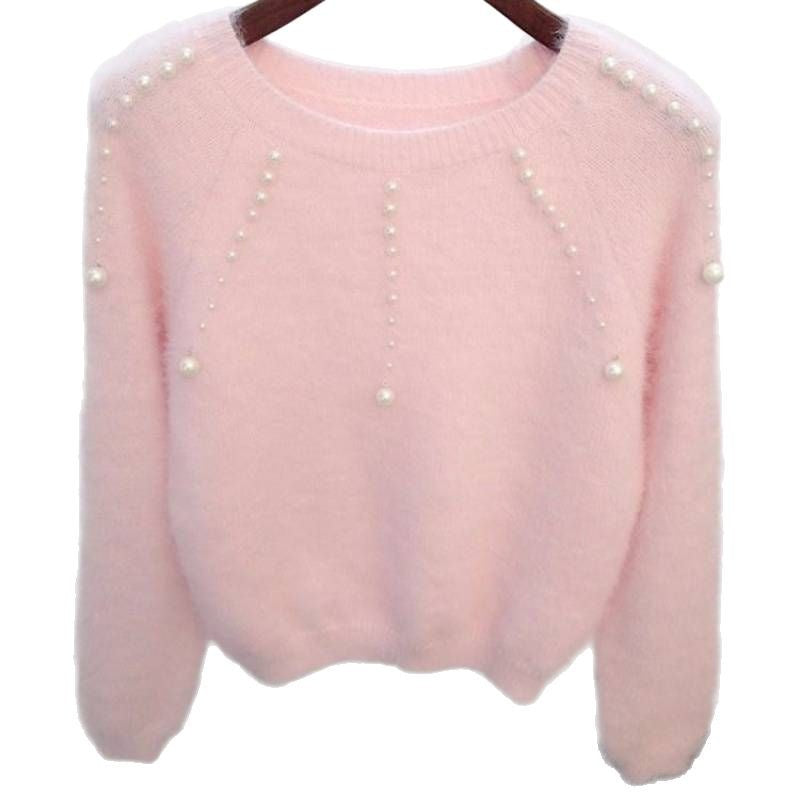 Pull femme élégant avec des accents de perles élégants Lune London