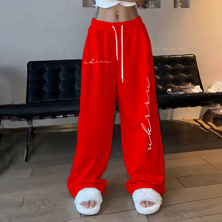 Women's loose leisure pants with elastic waistband and side pockets Lune London