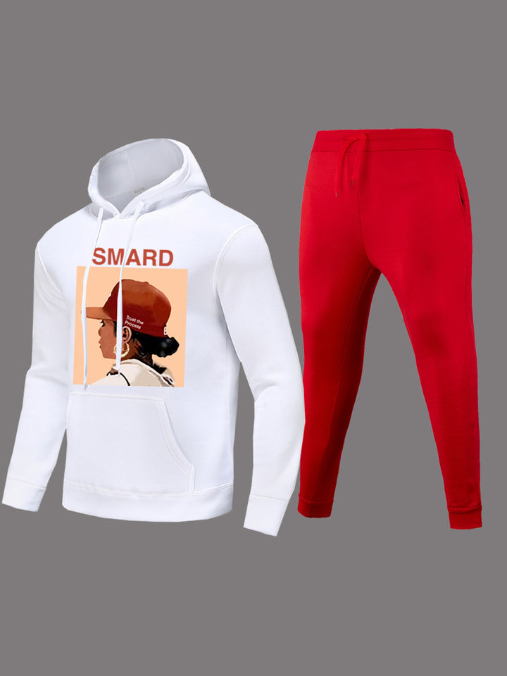 Urban style women’s hoodie and jogger set with creative graphic print Lune London