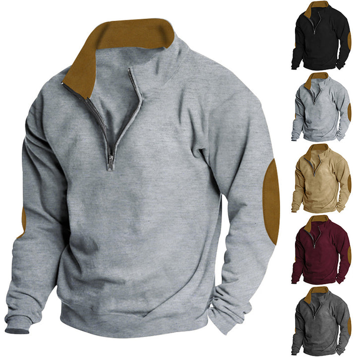 Men's sweater with high collar and zipper Lune London