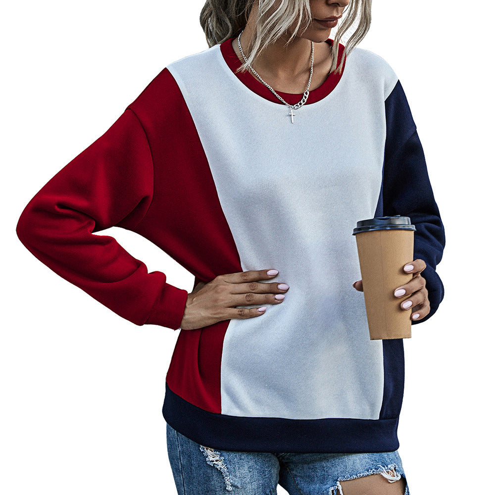 Casual sweatshirt for women with a trendy color block design Lune London