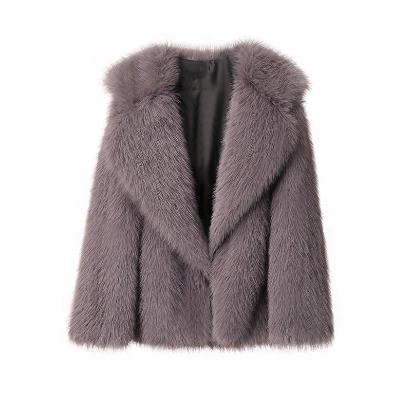 Ladies oversized luxurious faux fur coat Lune London